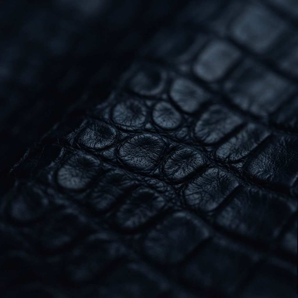 Macrofotografía de microtextura tipo cocodrilo en tono oscuro